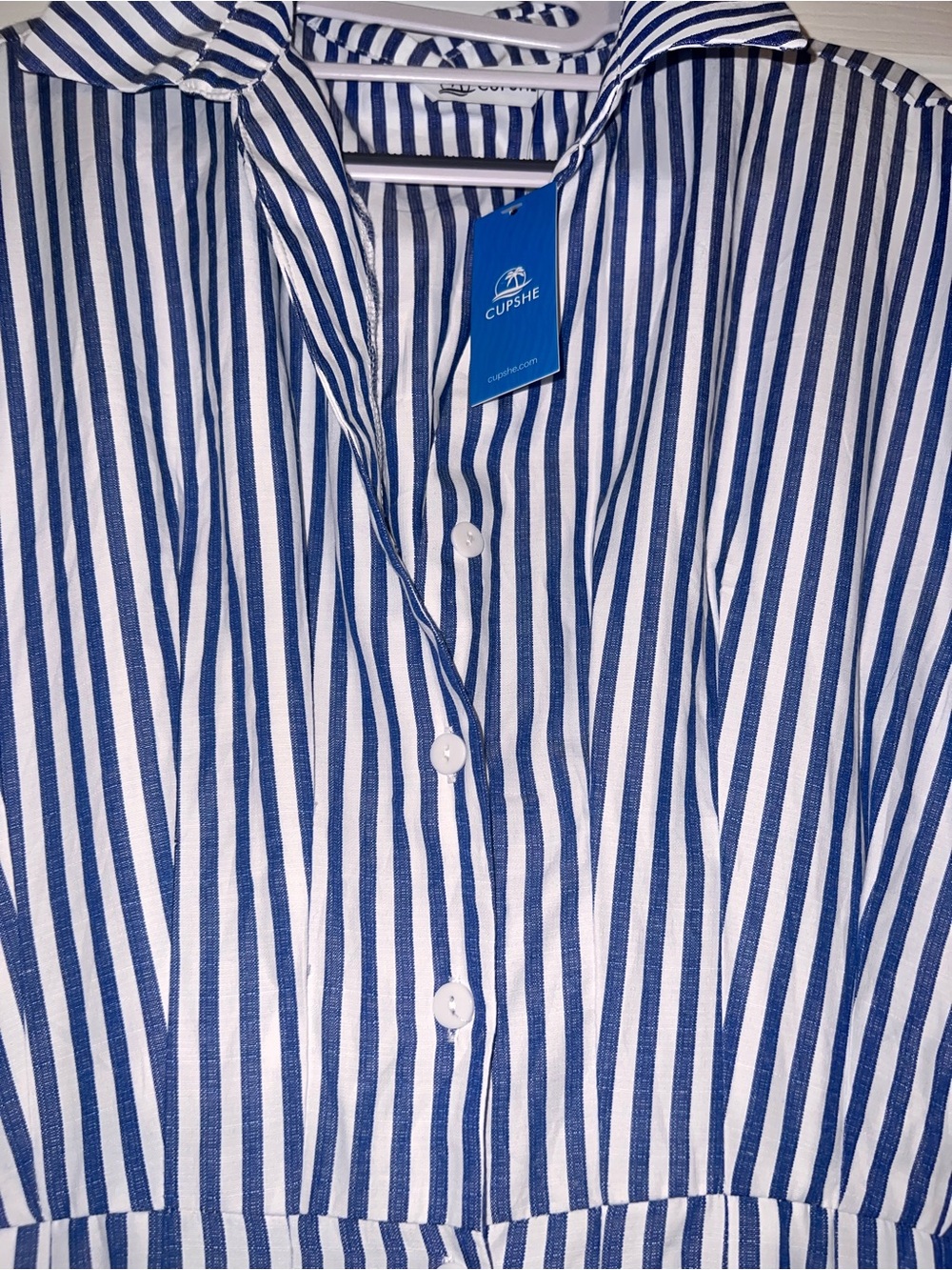 Cupshe Blue and White Striped Jumpsuit Romper - Picture 3 of 3